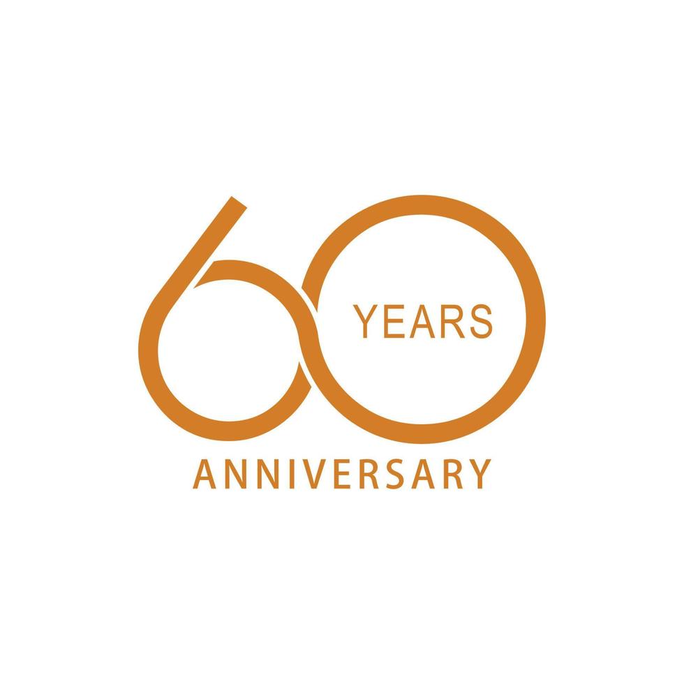 diseño vectorial para el aniversario de 60 años vector