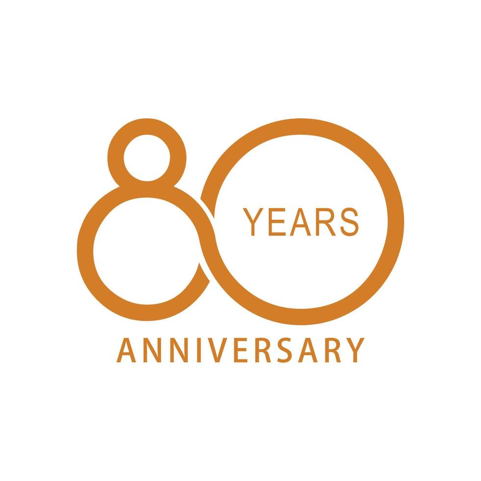 Vector design for 80 year anniversary