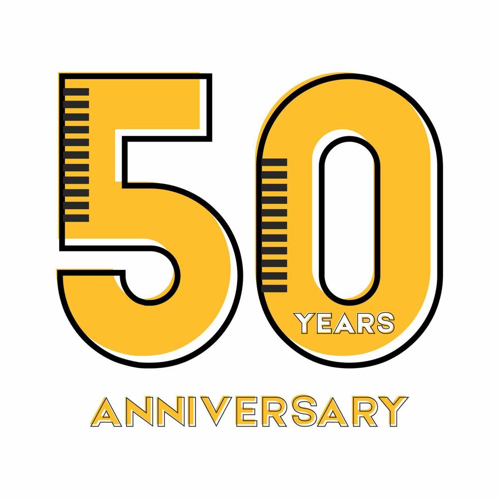 diseño vectorial para aniversario de 50 años vector