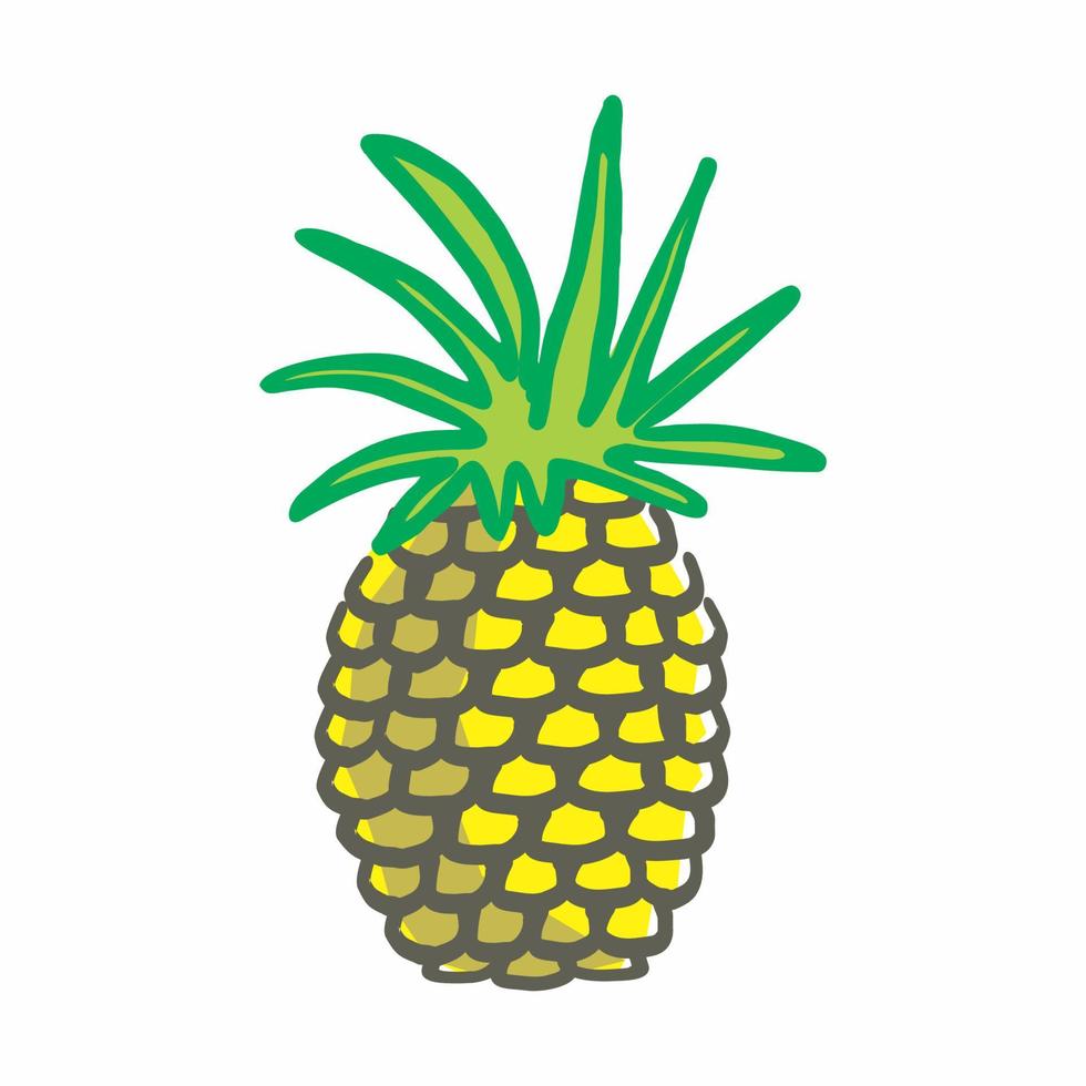 diseño de vector de piña amarilla