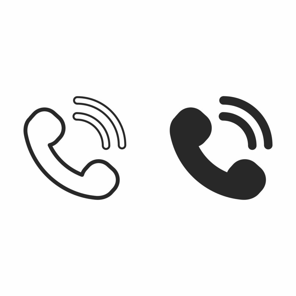 Telephone receiver icon vector design