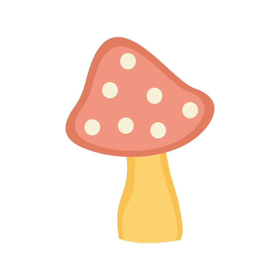 Vector illustration of mushroom in cartoon style