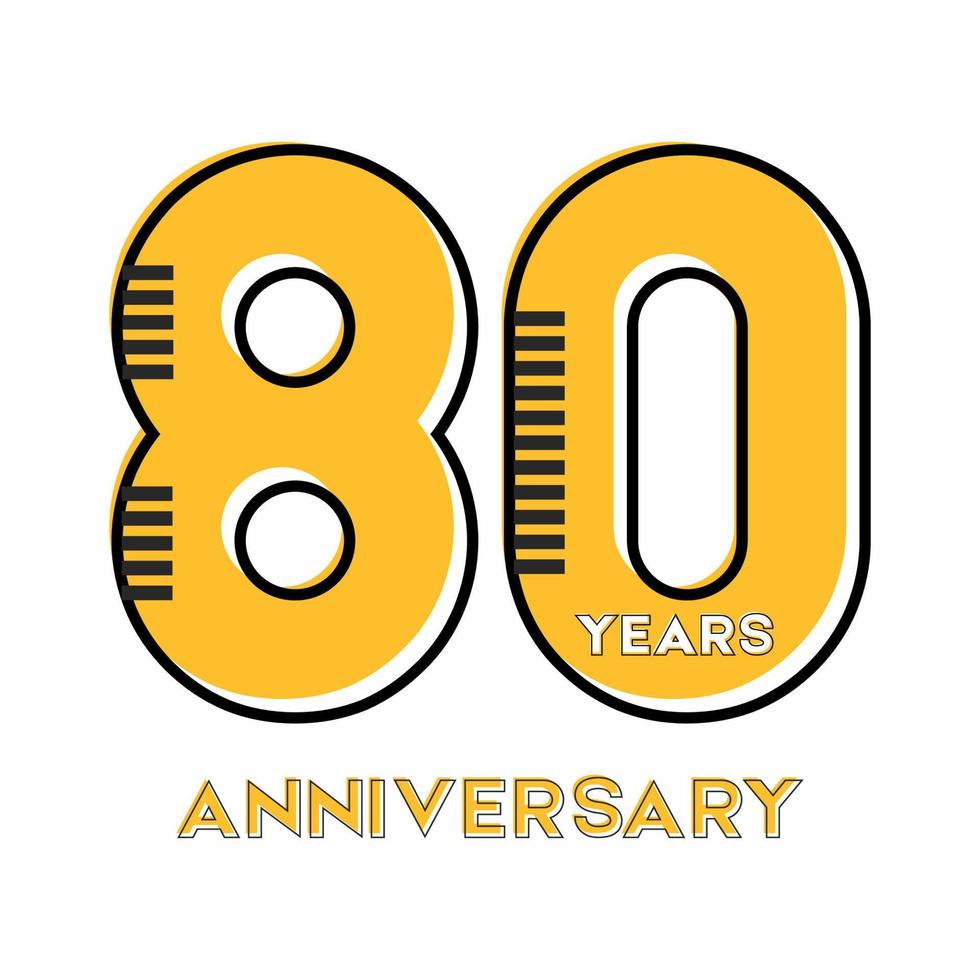 Vector design for 80 year anniversary