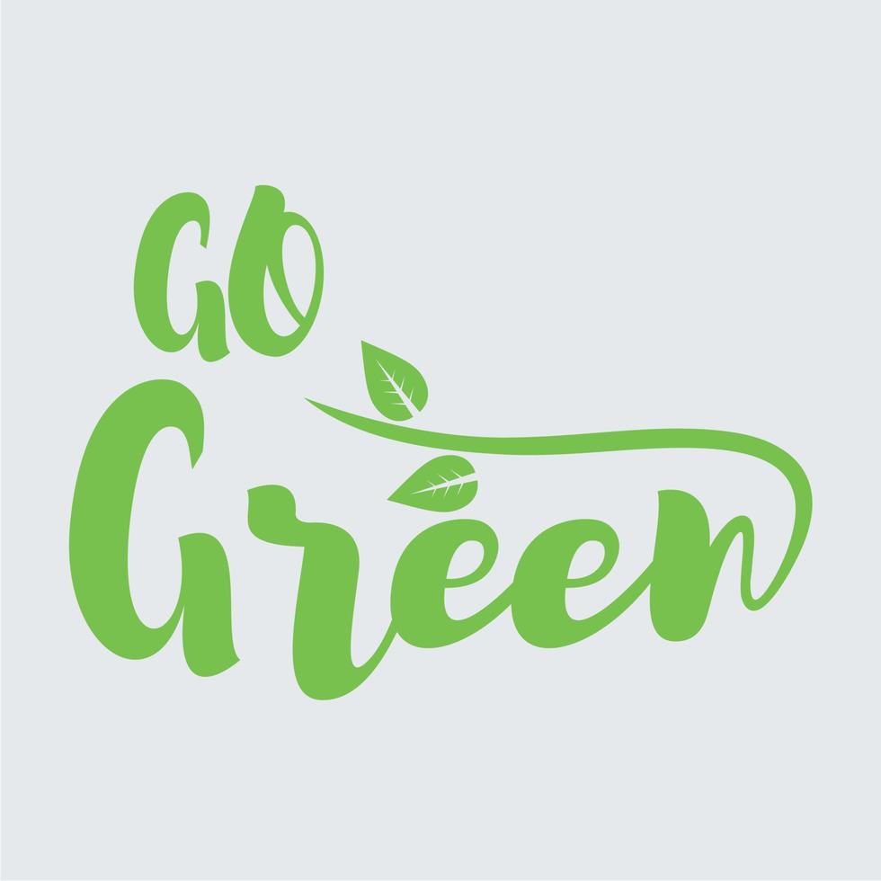 Go green logo design vector