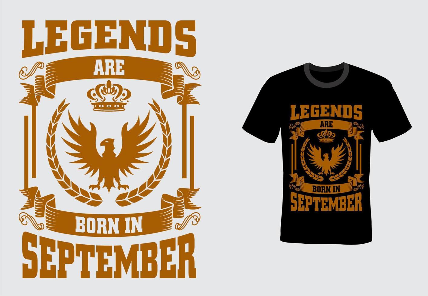 Vector t-shirt design for people born in september