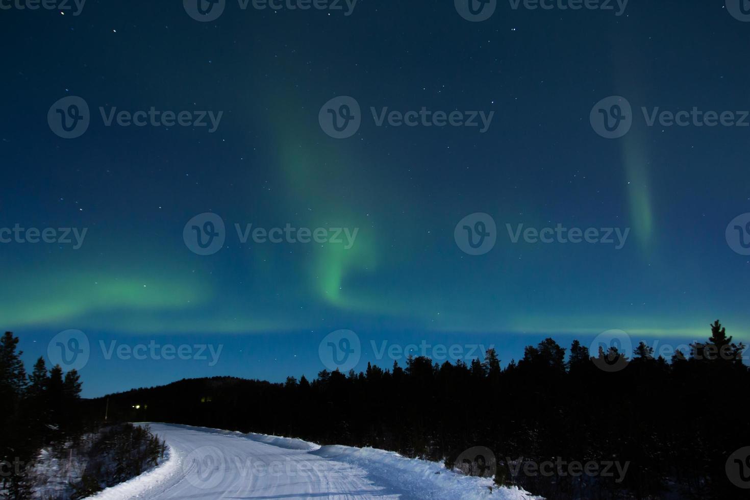 Northern lights, aurora borealis, in lapland Finland photo