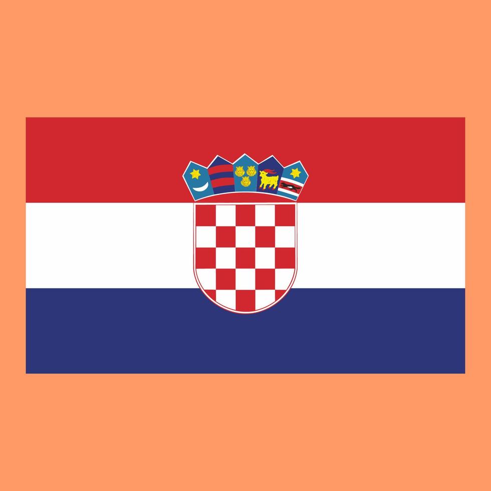 Vector illustration of Croatian country flag