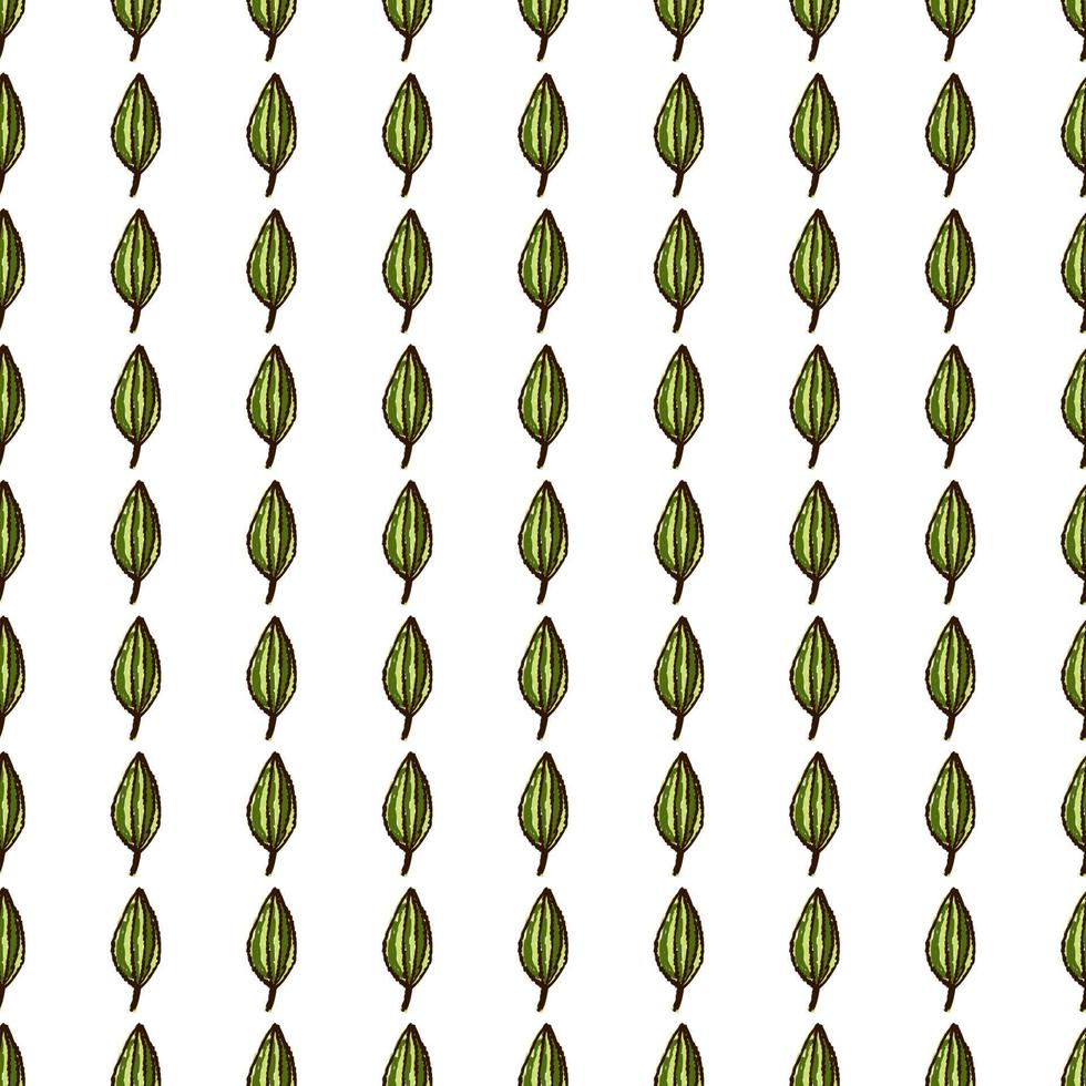 Freehand tropical palm leaves seamless pattern. Hand drawn exotic botanical texture. Sketch jungle leaf seamless wallpaper. vector