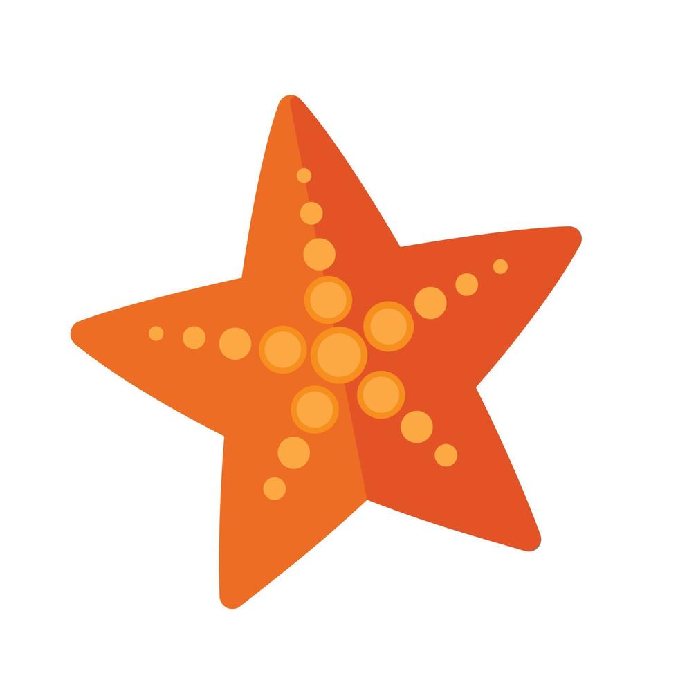 icono de ilustración de vector de animal de estrella de mar