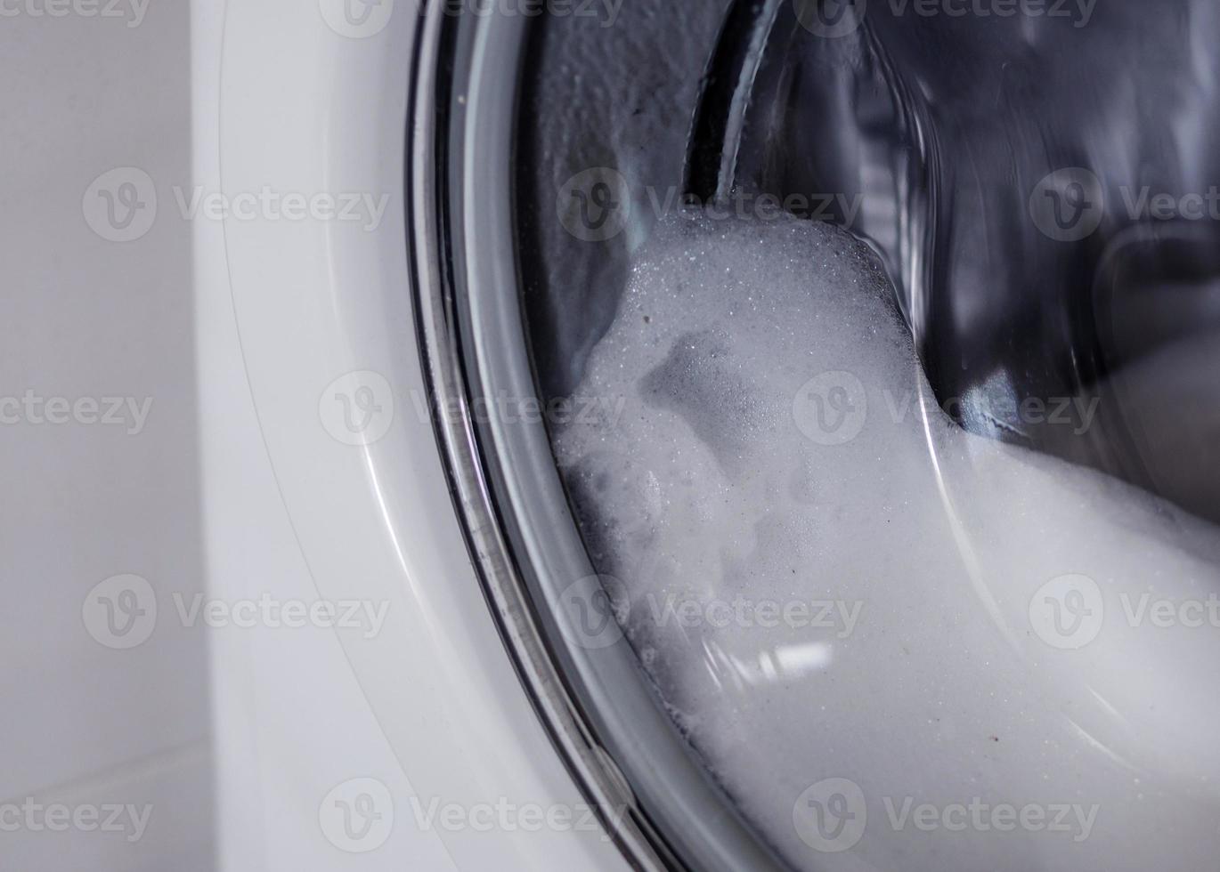 Washing machine make foam photo