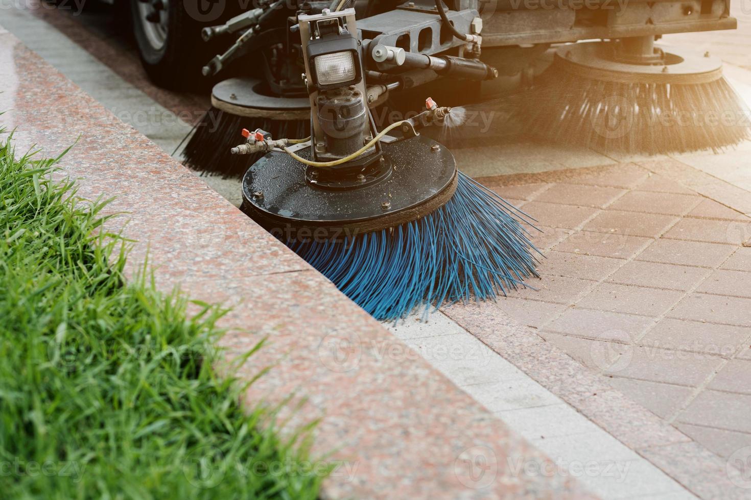 sweeper machine at street photo