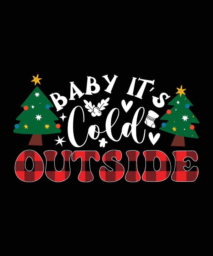 Babay Christmas T-shirt Design vector