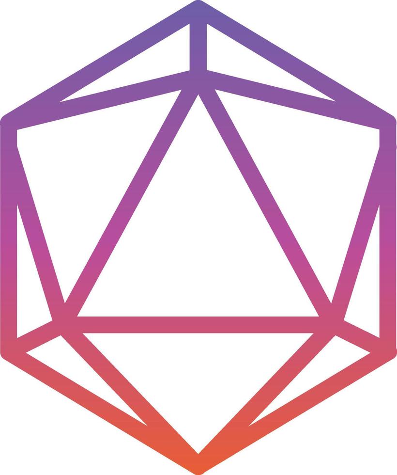 Dice D20 Vector Icon Design