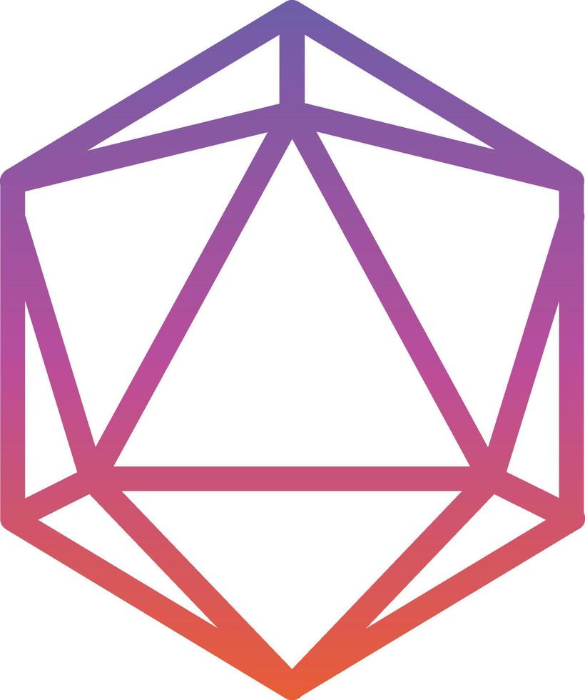 Dice D20 Vector Icon Design