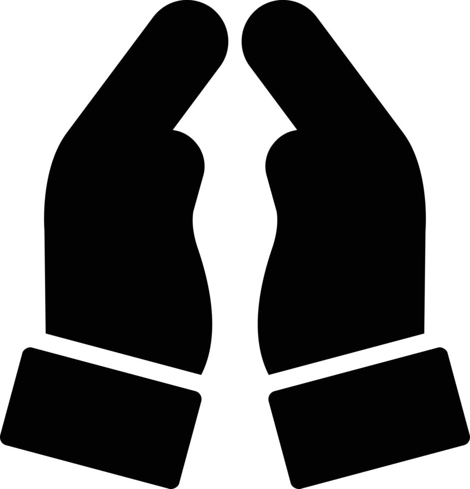 Praying Hands Vector Icon Design
