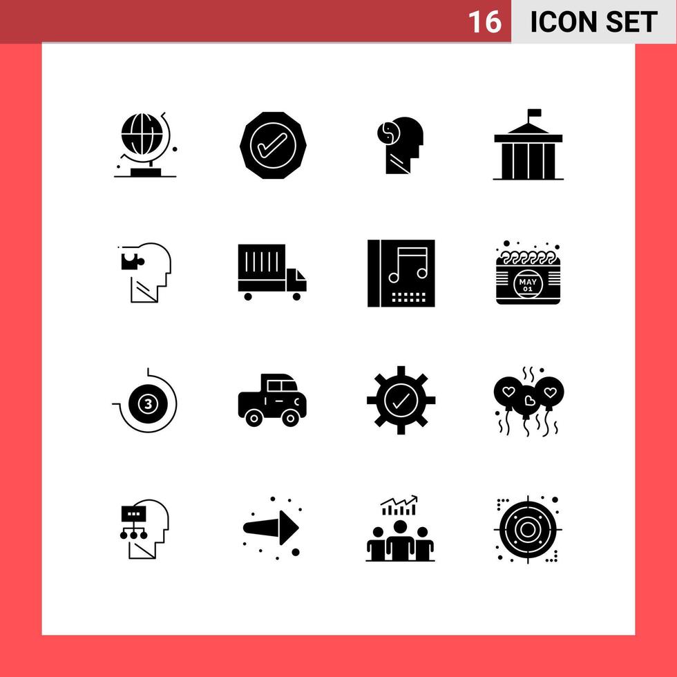 16 Thematic Vector Solid Glyphs and Editable Symbols of logical greece brian court citadel Editable Vector Design Elements