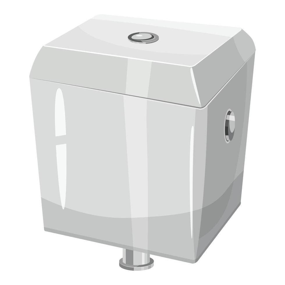 Toilet water tank icon, cartoon style vector