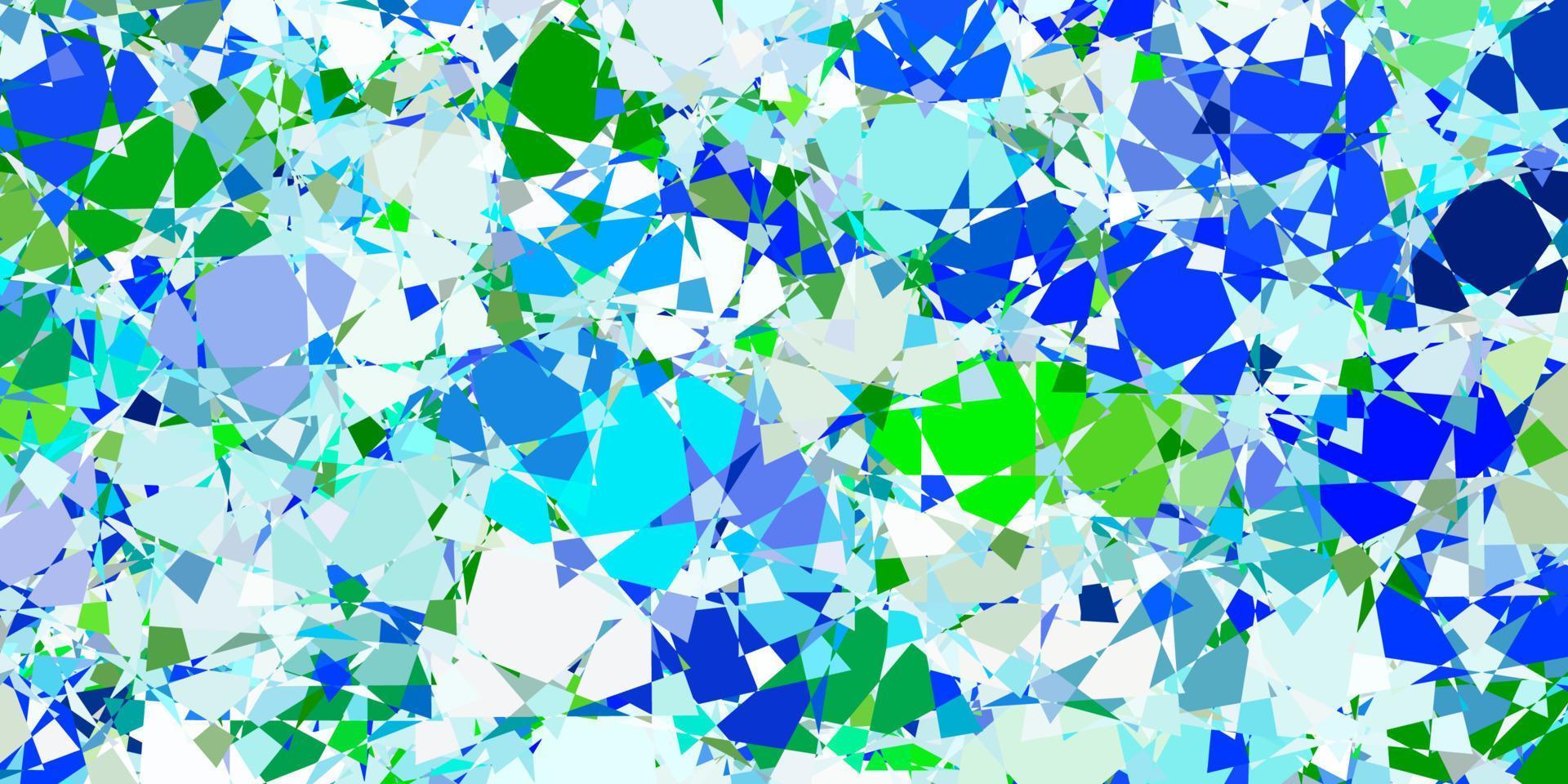 Light Blue, Green vector pattern with polygonal shapes.