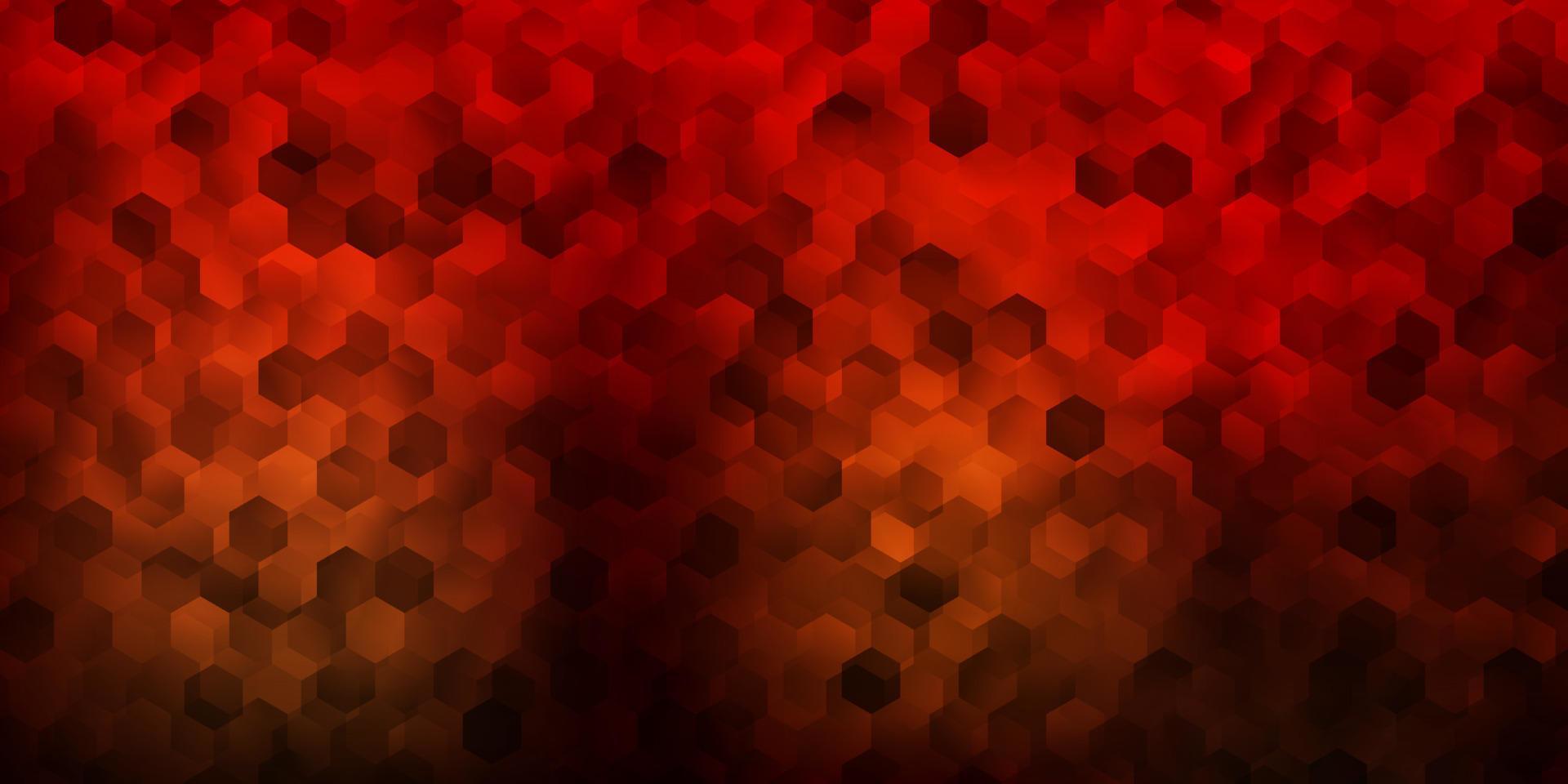 Dark red, yellow vector template in a hexagonal style.