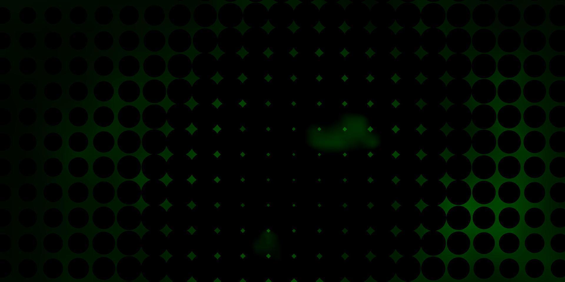 Dark Green vector layout with circle shapes.