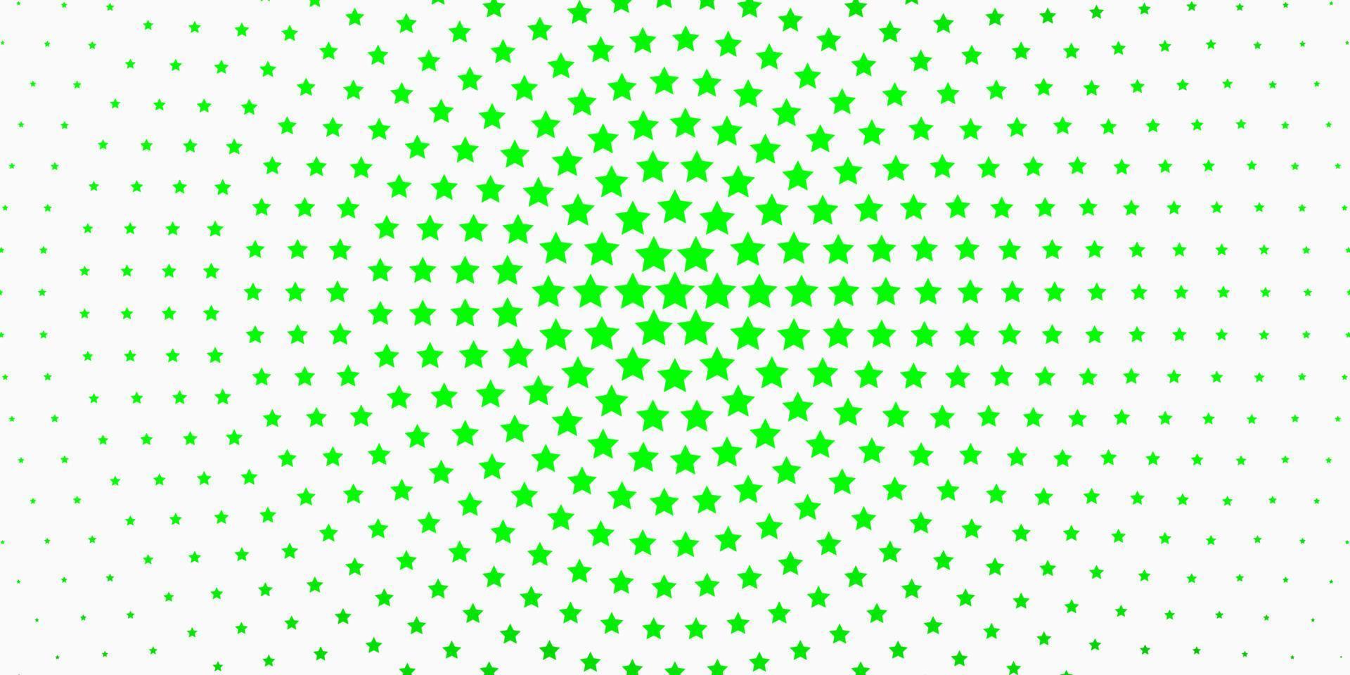 Light Green vector pattern with abstract stars.