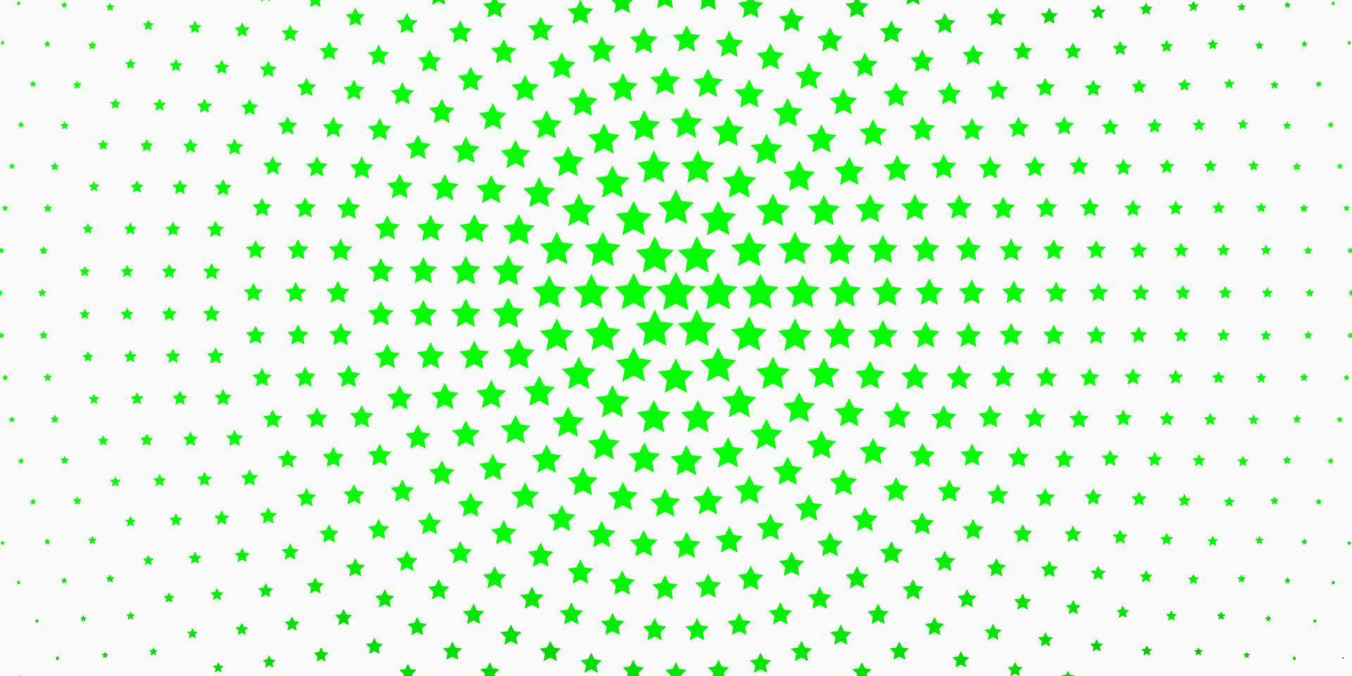 patrón de vector verde claro con estrellas abstractas.