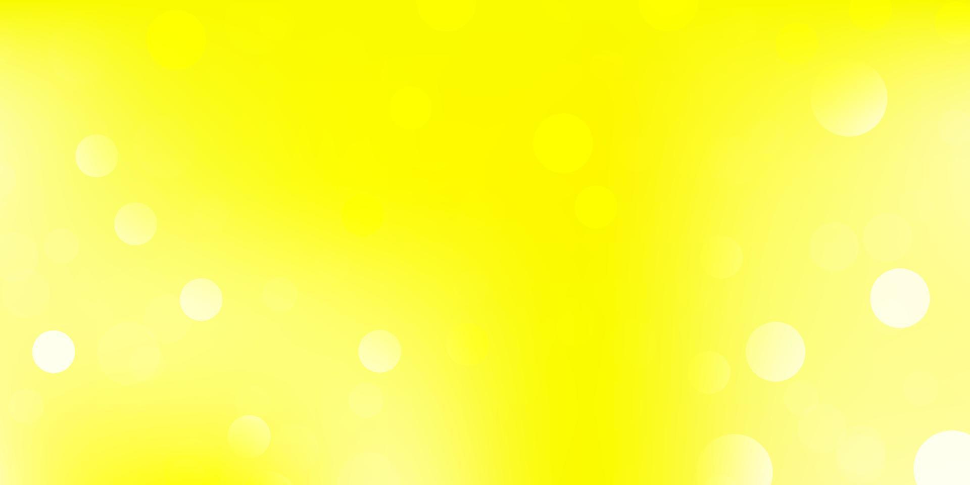 textura de vector amarillo claro con discos.