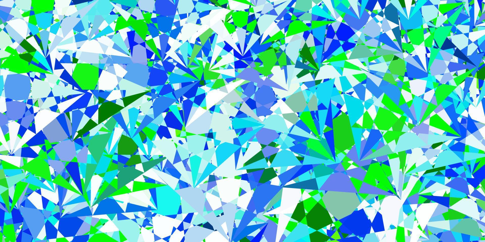 Light Blue, Green vector backdrop with triangles, lines.