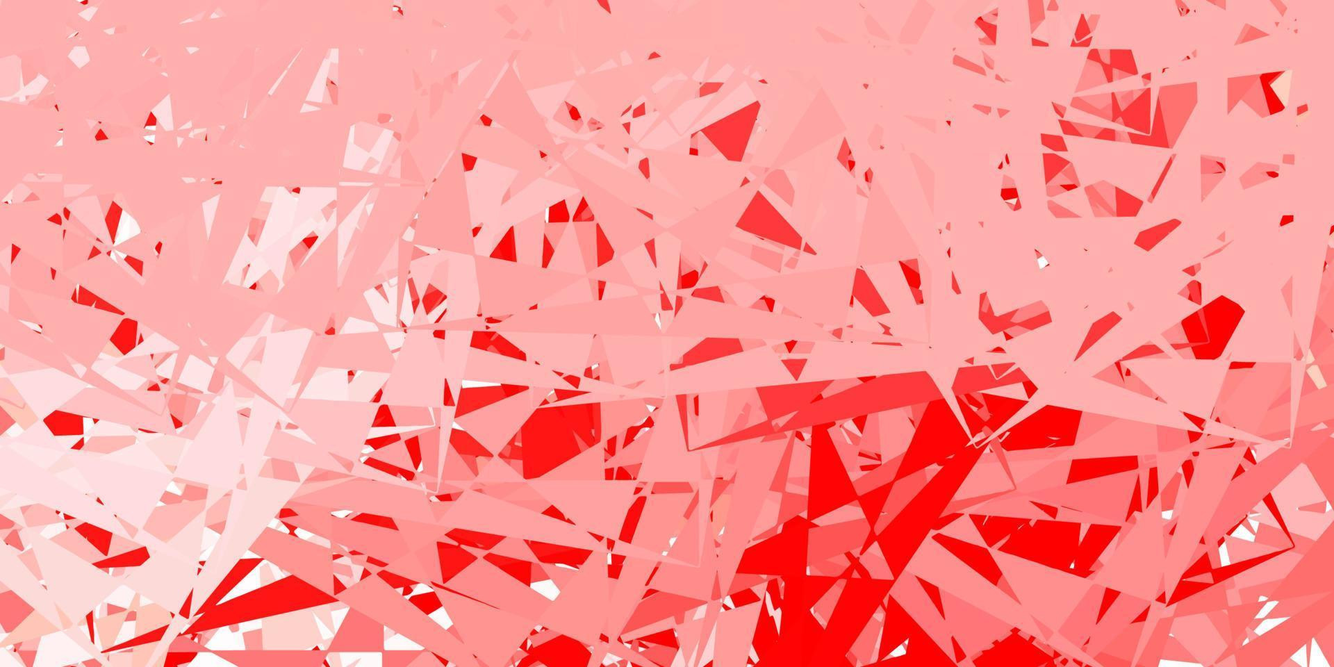 Light red vector background with triangles.