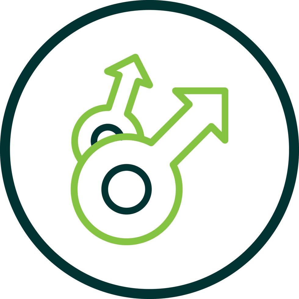 Mars Double Vector Icon Design