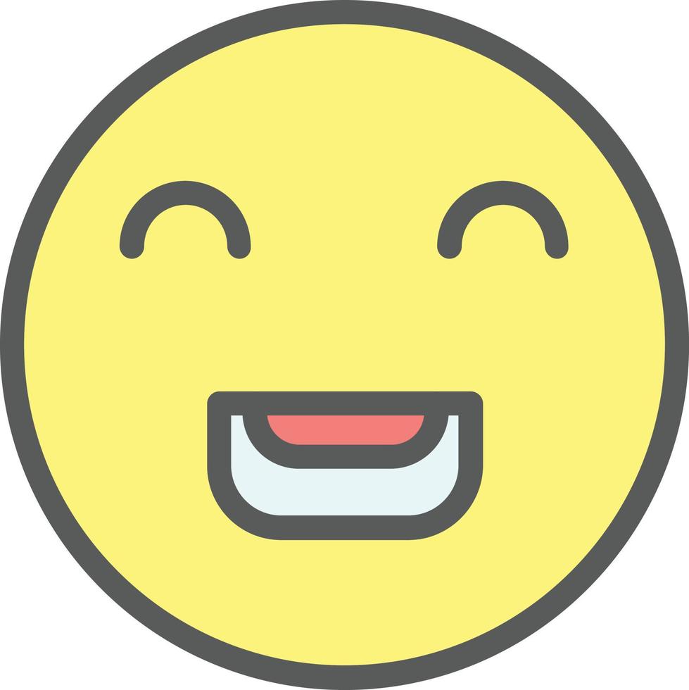Laugh Beam Vector Icon Design