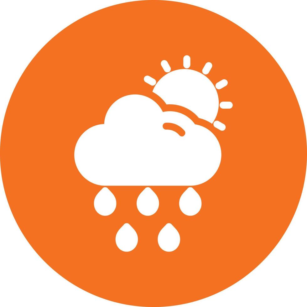 Cloud Sun Rain Vector Icon Design