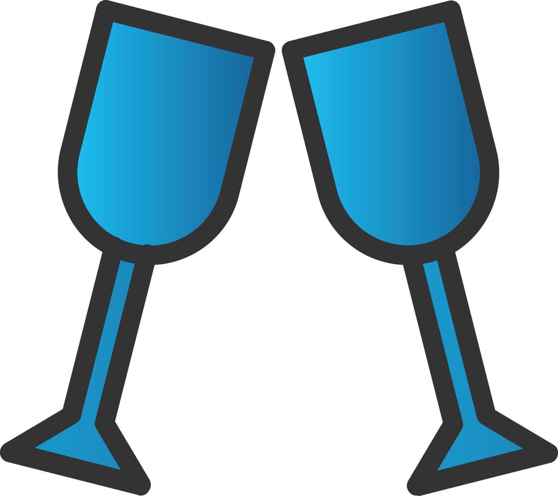 Glass Cheers Vector Icon Design