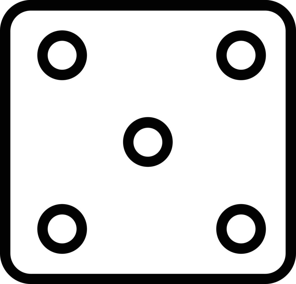 Dice Five Vector Icon Design