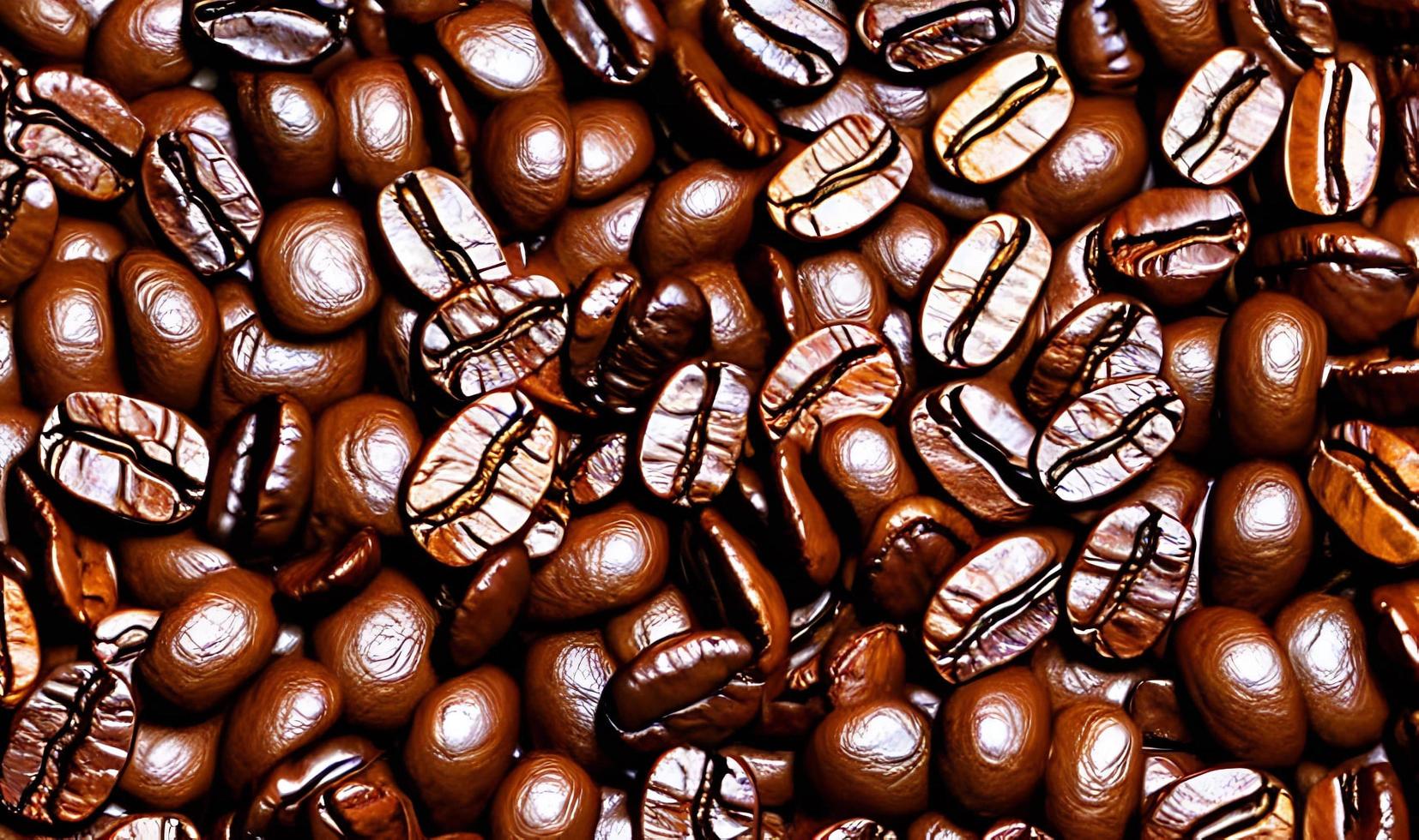 Freshly roasted coffee beans. can be used as background. Coffee composition. photo