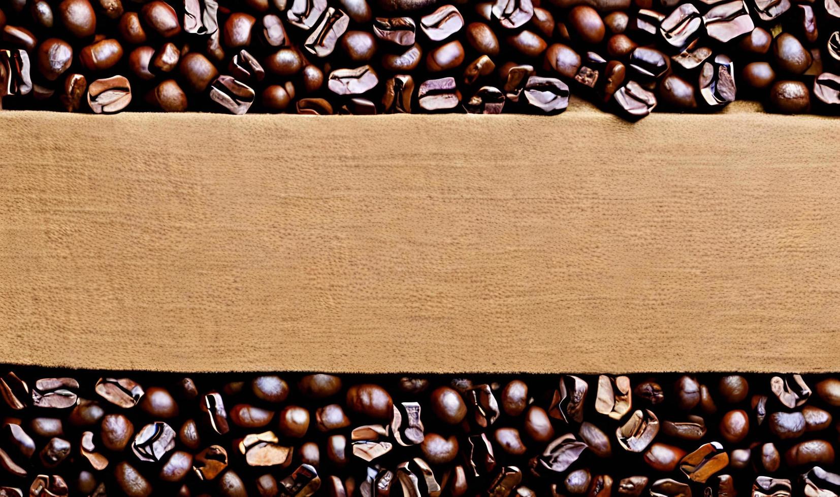 Freshly roasted coffee beans. can be used as background. Coffee composition. photo