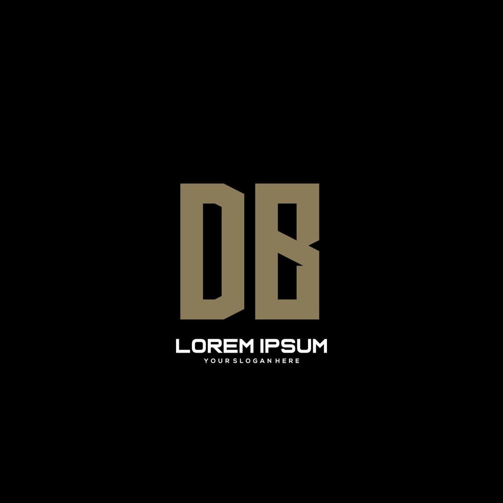 DB Initial letter minimalist art logo vector. vector