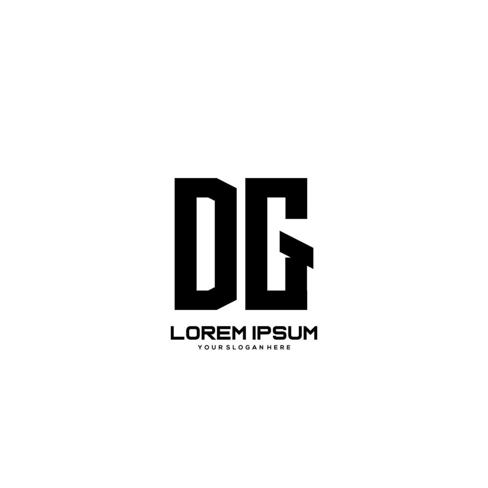 DG Initial letter minimalist art logo vector. vector