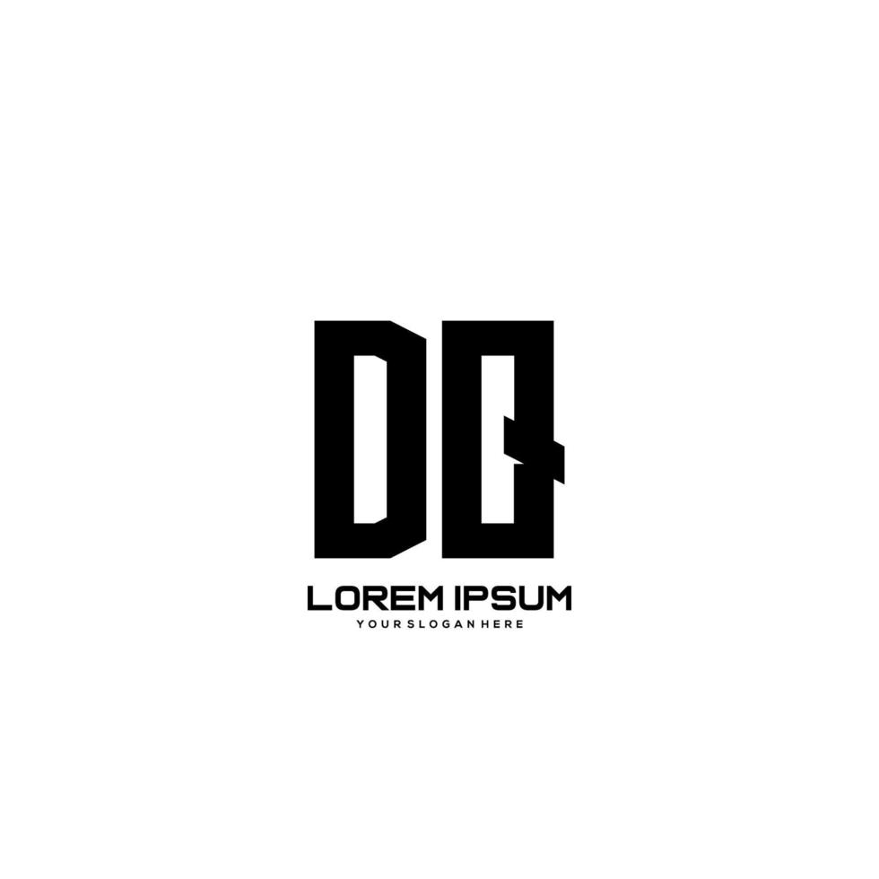 DQ Initial letter minimalist art logo vector. vector