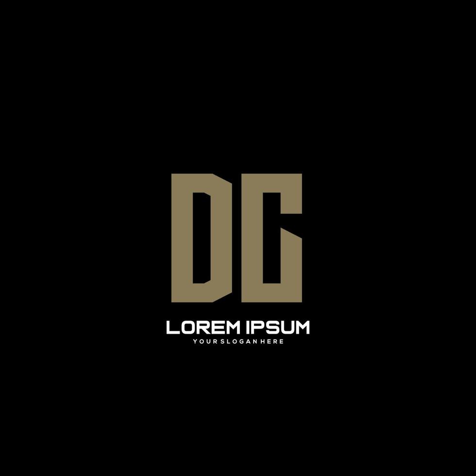 DC Initial letter minimalist art logo vector. vector