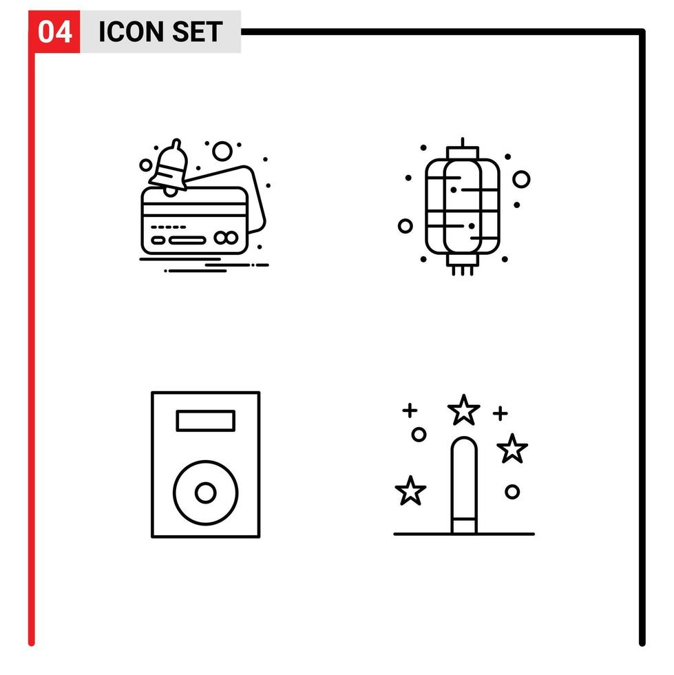 User Interface Pack of 4 Basic Filledline Flat Colors of card electronics payment new technology Editable Vector Design Elements