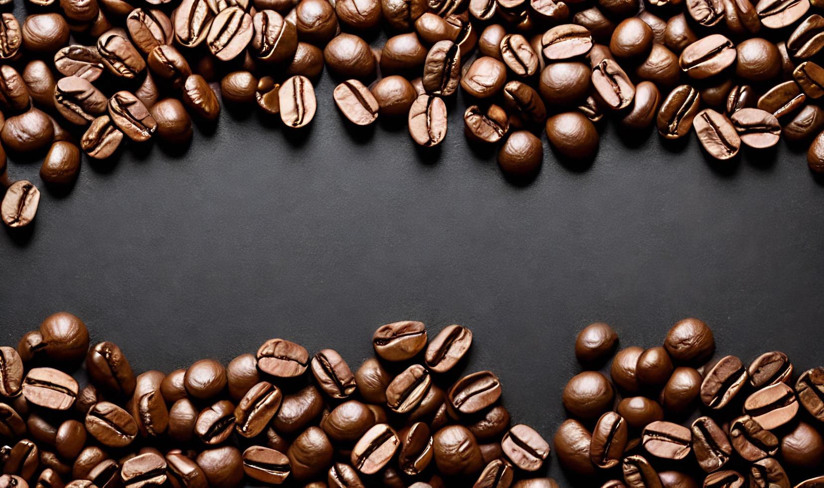 Freshly roasted coffee beans. can be used as background. Coffee composition. photo