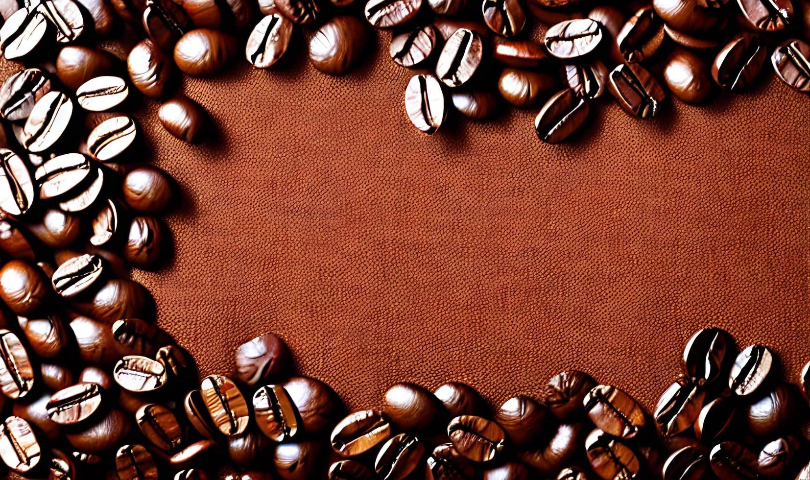 Freshly roasted coffee beans. can be used as background. Coffee composition. photo