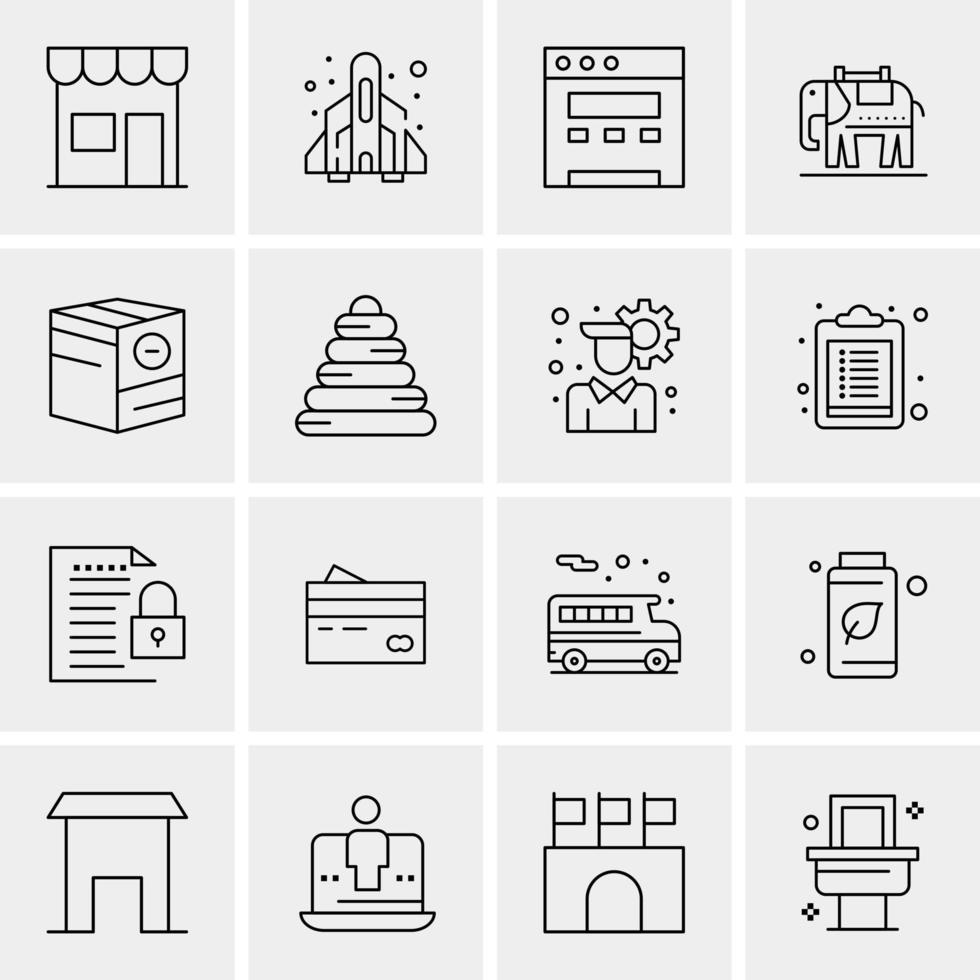 16 Universal Business Icons Vector Creative Icon Illustration to use in web and Mobile Related project