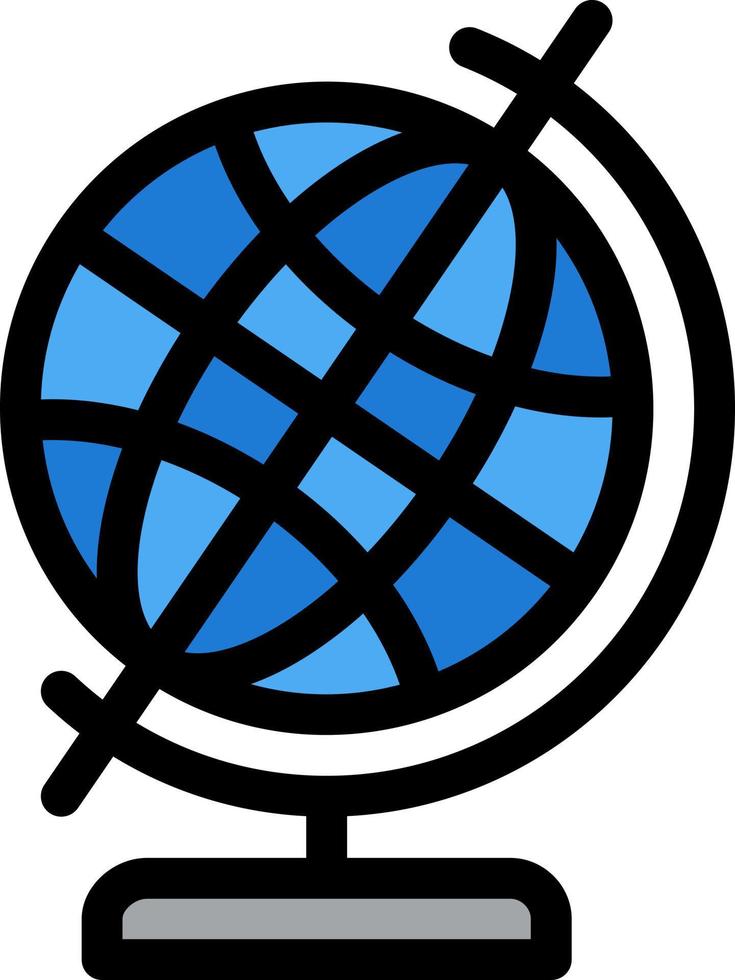 educación geografía globo plano color icono vector icono banner plantilla