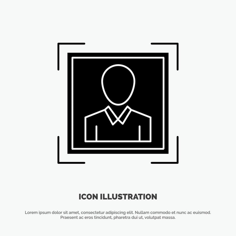 User User ID Id Profile Image solid Glyph Icon vector