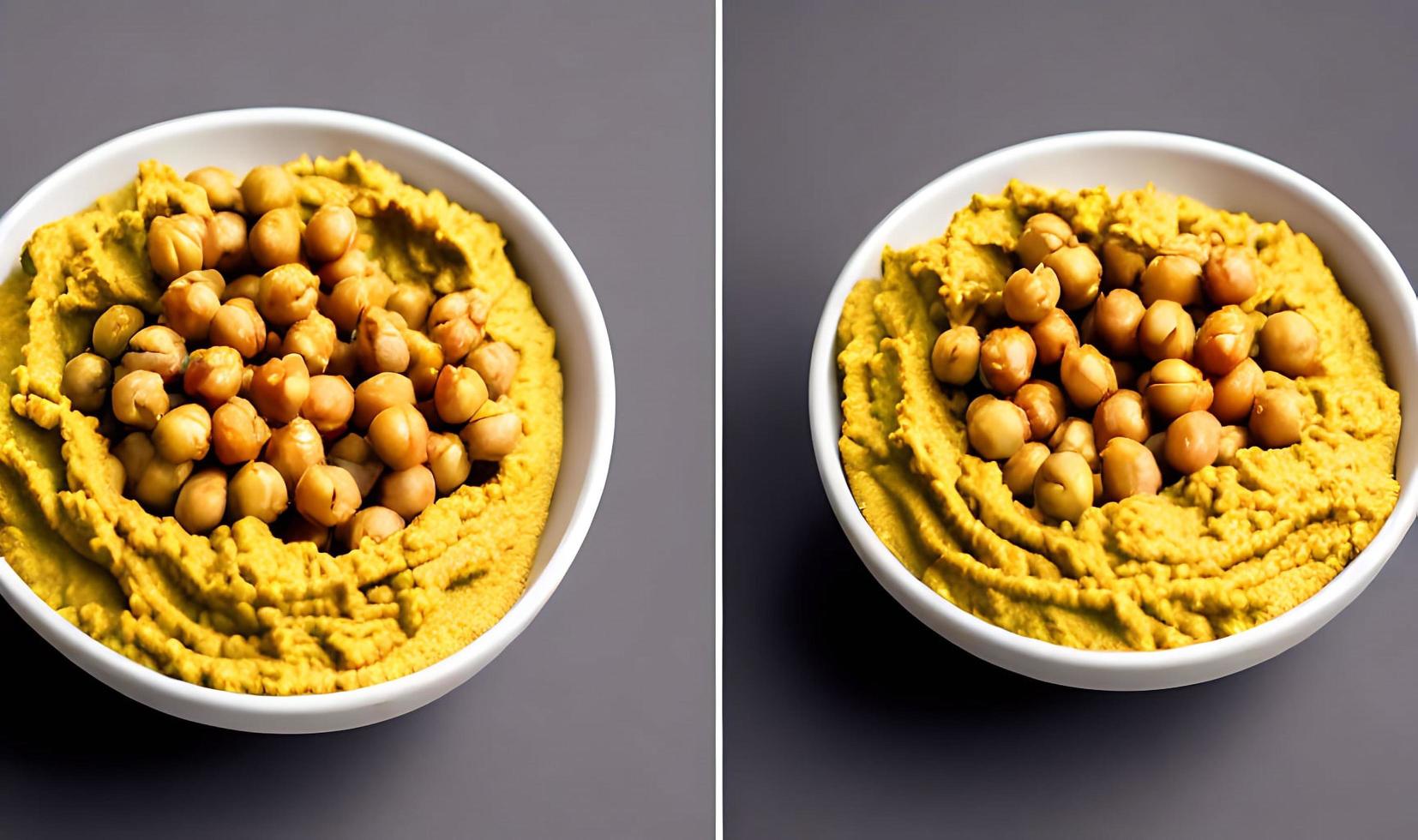 Healthy food. Traditional freshly made organic hummus. photo