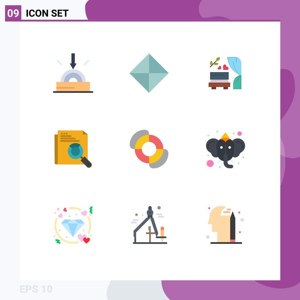 9 Creative Icons Modern Signs and Symbols of beach page search arch web page Editable Vector Design Elements