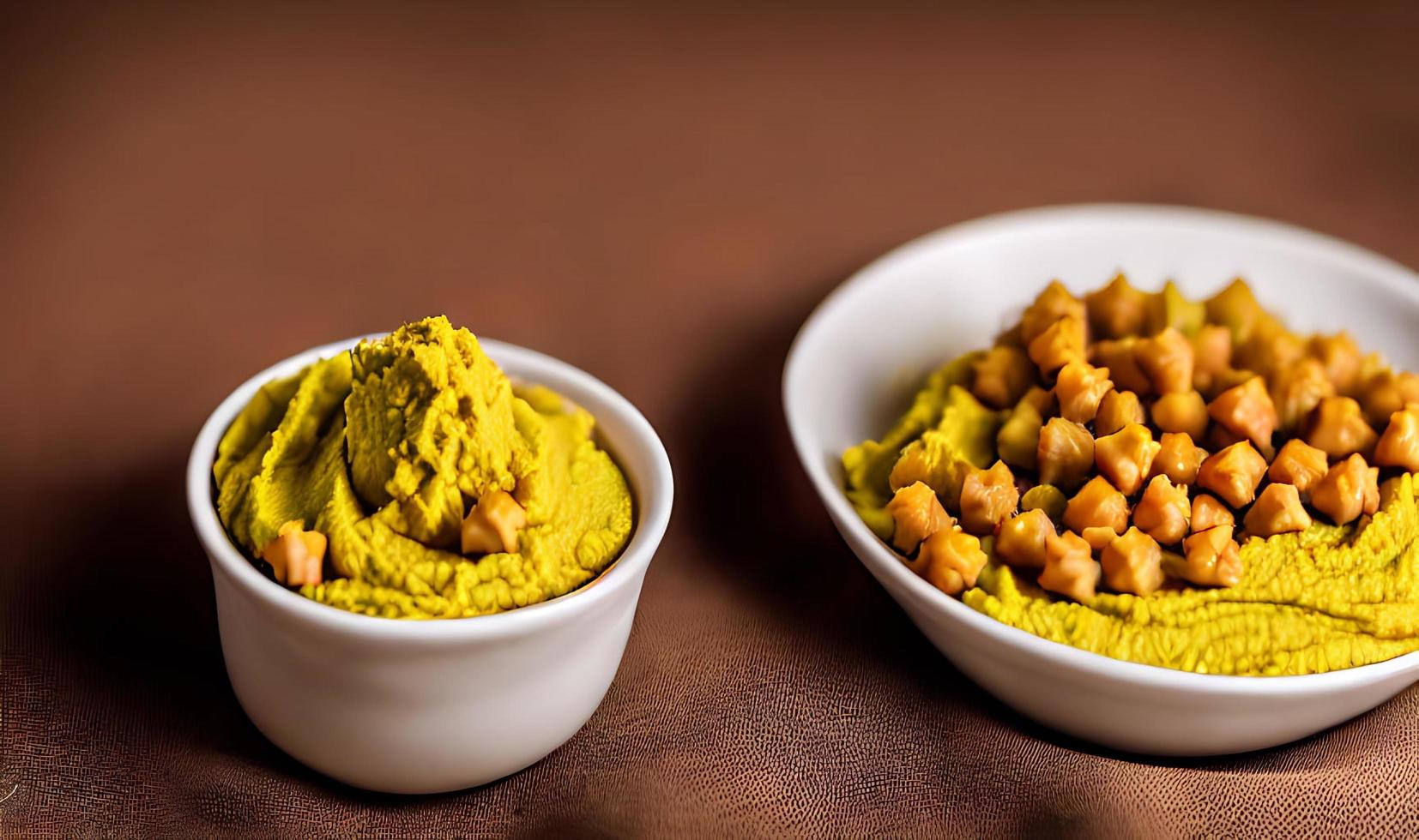 Healthy food. Traditional freshly made organic hummus. photo