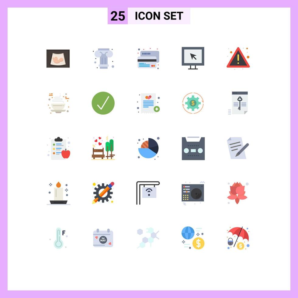 Set of 25 Modern UI Icons Symbols Signs for fire tv credit smart entertainment Editable Vector Design Elements